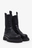 Bottega Veneta Black Leather Lug Boots Size 37