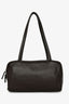 The Row Dark Brown Leather Shoulder Bag