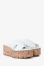 Hermès White Leather 'Eze 30' Sandals Size 35