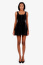 Maje Black Velvet Sleeveless Mini Dress Size 34