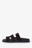 Hermès Brown Suede Chypre Sandals Size 38