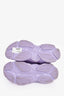 Balenciaga Purple Leather Triple S Logo All Over Sneakers Size 8