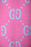 Gucci Pink/Baby Blue Monogram GG Wool Silk Scarf