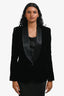 Emporio Armani Black Velvet Blazer Size 40