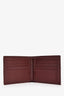 Prada Burgundy Saffiano Leather Logo Bi-Fold Wallet