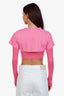 Jacquemus Pink Cotton 'Le Double' Shirt Size XS