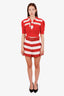 Zimmermann Red/Pink Striped Belted Shorts Size 1