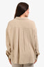 James Perse Cream Wool Oversized Shirt Size 3
