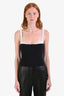 Reformation White/Black Contrast Bustier Tank Top Size XS