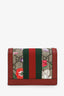 Gucci Red Flora Web Ophidia Card Case