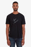 Saint Laurent Black Cotton Logo T-Shirt Size M Mens