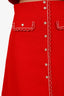 Sandro Red Beaded Detail Cardigan and Skirt Set Size 1/36