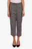 Brunello Cucinelli Black/White Wool Cashmere Houndstooth Cropped Pants Size US 6