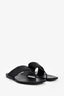 Louis Vuitton Black Lambskin Embossed Monogram Drapy Flat Sandals Size 38