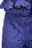 Zimmermann Purple Eyelet Sleeveless Tank Top + Pant Set With Belt Size 3