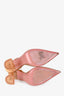 Amina Muaddi Nude PVC 'Holli Slingback' Heels Size 38.5