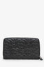 Pre-loved Chanel™ 2019 Grey Iridescent Leather Camellia Zip Wallet
