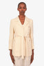 Gucci Cream Wool Belted Jacket Size 40