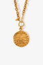 Pre-loved Chanel™ Gold Tone Chunky Medallion Pendant Necklace