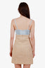 Sandro Blue/Yellow Denim Tweed Mina Chambray Mini Dress Size 36