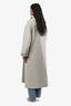 Manteau long en laine gris chiné Dusan Taille XS