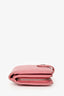 Pre-loved Chanel™ 2012 Pink Quilted Leather Wallet SHW