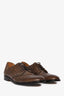 Maison Margiela Brown Leather Cut-Out Oxfords Size 41 Men's