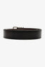 Hermès Black/Brown Leather Reversible Belt Size 95 SHW Mens