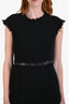 Rebecca Taylor Black Tweed Raw Edge Sleeveless Shift Dress Size 6