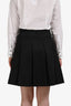 Burberry Black Logo Embroidered Pleated Mini Skirt Size 14 Kids
