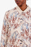 Hermès Beige/Multicolour 'Zouaves et Dragons' Print Bomber Jacket Size 40