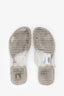 Louis Vuitton White Leather Damier Buckle Sandals Size 8 Mens