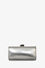Delvaux Silver Metallic Leather Brilliant Charm with Strap