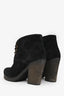 Prada Black Suede Lace Up Ankle Boots Size 5