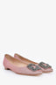 Manolo Blahnik Pink Sparkly Crystal Embellished 'Hangisi' Flat Size 36.5