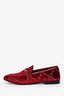 Gucci Red Velvet GG 'Jordaan' Loafer Size 37