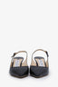 Jimmy Choo Black Leather Slingback Heels Size 36.5