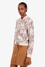 Hermès Beige/Multicolour 'Zouaves et Dragons' Print Bomber Jacket Size 40