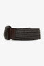 Brunello Cucinelli Brown Bead Embellished Woven Belt Size OS