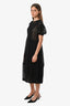 Comme des Garcons Black Sheer Peter Pan Collar Midi Dress Size XS