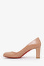 Escarpins Christian Louboutin en cuir verni beige, pointure 37