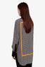 Givenchy Black/White Silk Logo Blouse Size 34