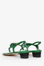 Gucci Green Suede Horsebit Sandals Size 37