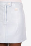 Courreges Blue Cotton Vinyl Mini Skirt Size 38