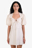 Frame Cream Cotton Tie Neck Dress Size XS