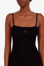 Courreges Black Knit Logo Jumpsuit Size 0