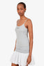 Miu Miu Grey Ribbed Seamless Tank Top Size XS/S