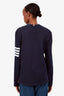 Thom Browne Navy Cotton Long Sleeve Shirt Size 4