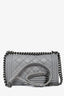 Pre-loved Chanel™ 2014 Grey Quilted Lambskin Medium Boy Bag
