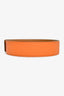 Hermès 2015 Gold/Orange Epsom Leather Reversible 42mm Belt Strap Size 85 (No Buckle)